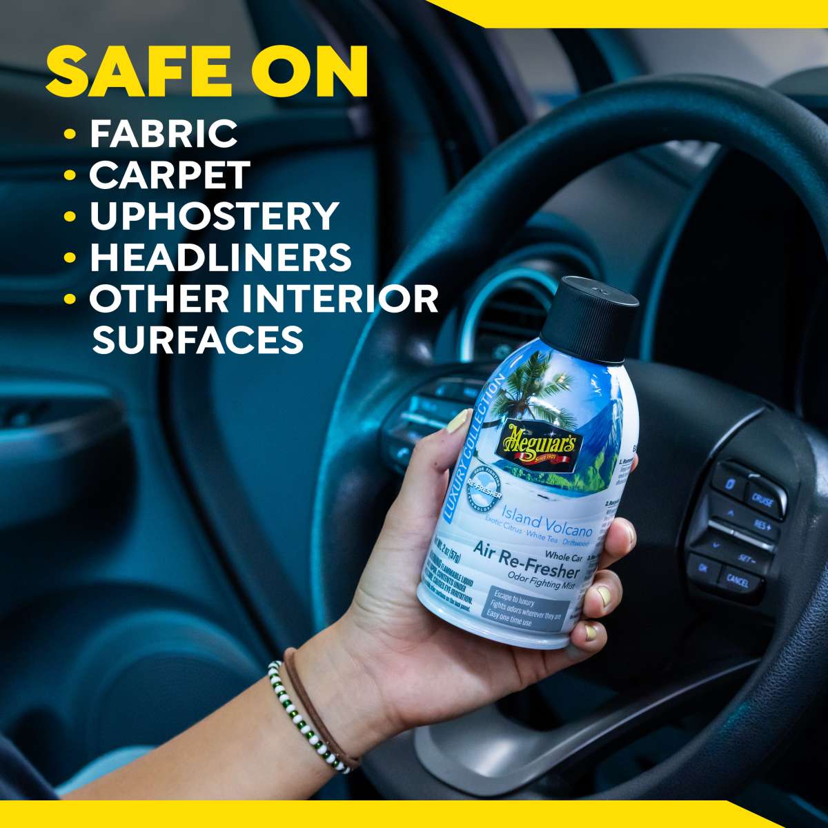  Meguiar's Whole Car Air Re-Fresher Odor Elimiator - Island Volcano